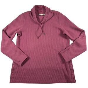 L.L. Bean - Button Slits - Women's Quilted Draw String Sweater - Size: Medium